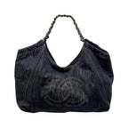 YSL Large Capacity Denim Tote Bag