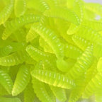 50Pcs Soft Artificial Maggot Grub Fishing Lures Bait