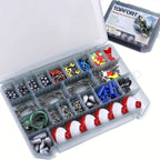Fishing Accessories Kit 228 Piece Complete Fishing Set with Tackle Box Hooks Sinkers Swivels Lures Essential Gear for Freshwater Saltwater Anglers Gift for Men