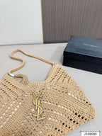SAINT LAURENT YSL Raffia Tote Bag Beach Casual 37x22cm