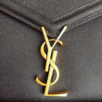 YSL Cassandra Mini Top Handle Bag Black