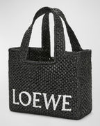LOEWE x Paula¡¯s Ibiza Font Tote Small Bag in Raffia