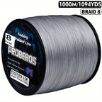 8-Strand Braided Fishing Line 1094 Yards – Zero Stretch, Abrasion Resistant Superline | 10LB–100LB | Gray, Green, Blue Camo, Green Camo