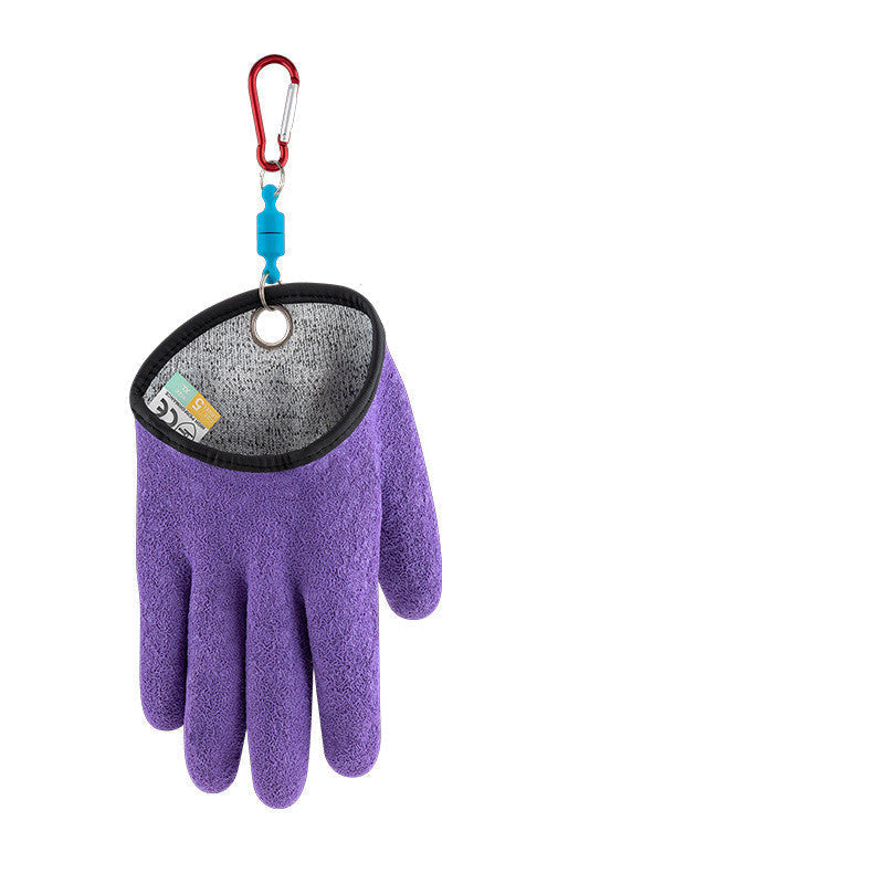 Anti Slip Fishing Gloves Puncture Resistant Latex