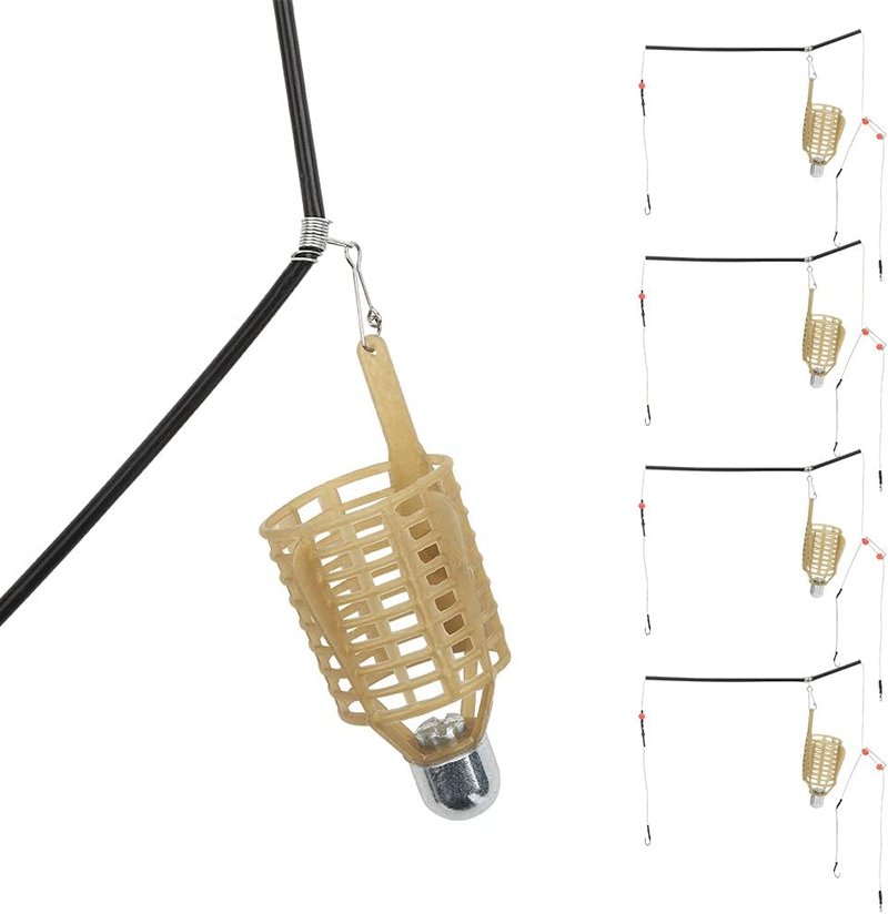 Fishing Lure Cage Bait Trap - Lightweight 4-Piece Feeder for Carp Fishing Tackle | 30g