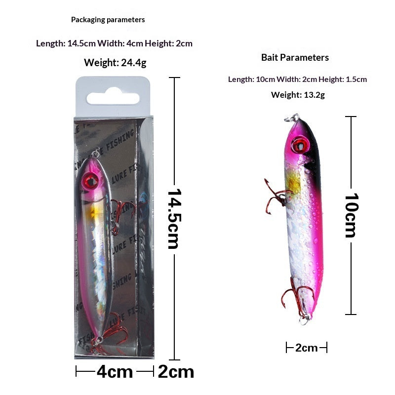 Lifelike Floating Pencil Fishing Lure With Fish Eyes