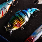 Swimbait Fishing Lures 15pcs Multi-Section Jointed Lure Kit for Bass Pike Trout, Saltwater Freshwater Realistic Swimming Action Fishing Bait Set G1 G2 G3 Styles, Fishing Gift Bundle