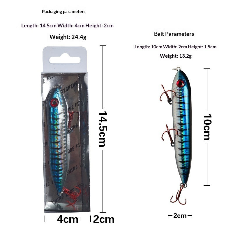 Lifelike Floating Pencil Fishing Lure With Fish Eyes