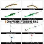 PLUSINNO 253/387pcs Fishing Gear Accessories Kit, Fishing Tackle Box with Tackle Included, Fishing Hooks, Fishing Weights Sinkers, Spinner Blade, Fishing Equipment for Bass Trout Bluegill Crappie