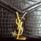 YSL Cassandra Mini Top Handle Bag Black