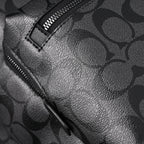 Coach West Backpack – Signature Canvas in Black/Grey