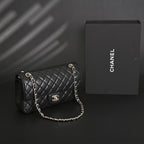 Chanel Classic Flap Bag – Black Quilted Caviar Leather with Gold-Tone Hardware