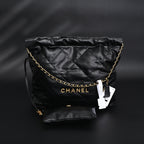Chanel 19 Flap Bag – Black Quilted Lambskin with Gold & Ruthenium Hardware