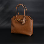 Miu Miu Leather Tote Bag – Elegant Caramel Brown