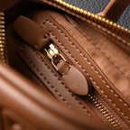 Miu Miu Leather Top Handle Satchel – Caramel Brown