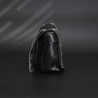 Saint Laurent Niki Medium Black Crinkled Leather Shoulder Bag