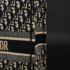 Christian Dior Medium Book Tote – Black Oblique Embroidery