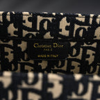 Christian Dior Medium Book Tote – Black Oblique Embroidery