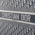 Christian Dior Large Book Tote – Grey Oblique Embroidery