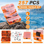 257pcs Lure Hook Accessory Set for Sea Fishing Rock Fishing