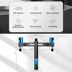 Aluminum Magnesium Alloy Dual Fishing Rod Holder 360 Adjustable Double Bracket for Fishing Box Chair
