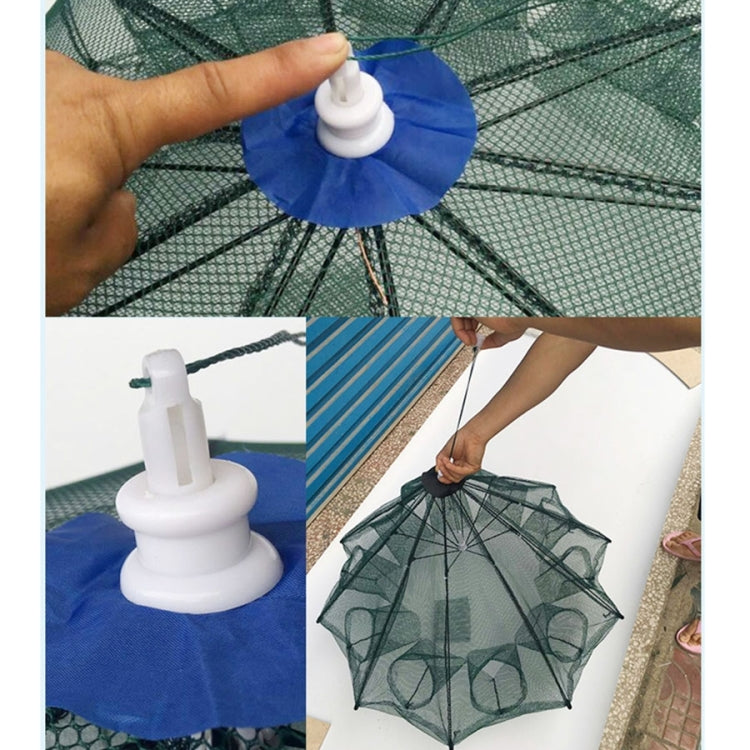 6 Holes Automatic Foldable Fishing Net Nylon Shrimp Crab Minnow Trap Fish Cast Net Fishing Tackle, 6 Holes