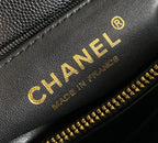 Chanel medium flap Bag black With Coco Handle