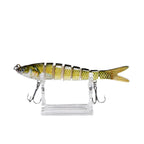 8‑Segment Soft Eel Style Swimbait Lure Set, Slow Sinking Multi Jointed Hard Bait, 10cm 11g Long Cast Realistic Lure Kit for Freshwater Saltwater Bass Pike