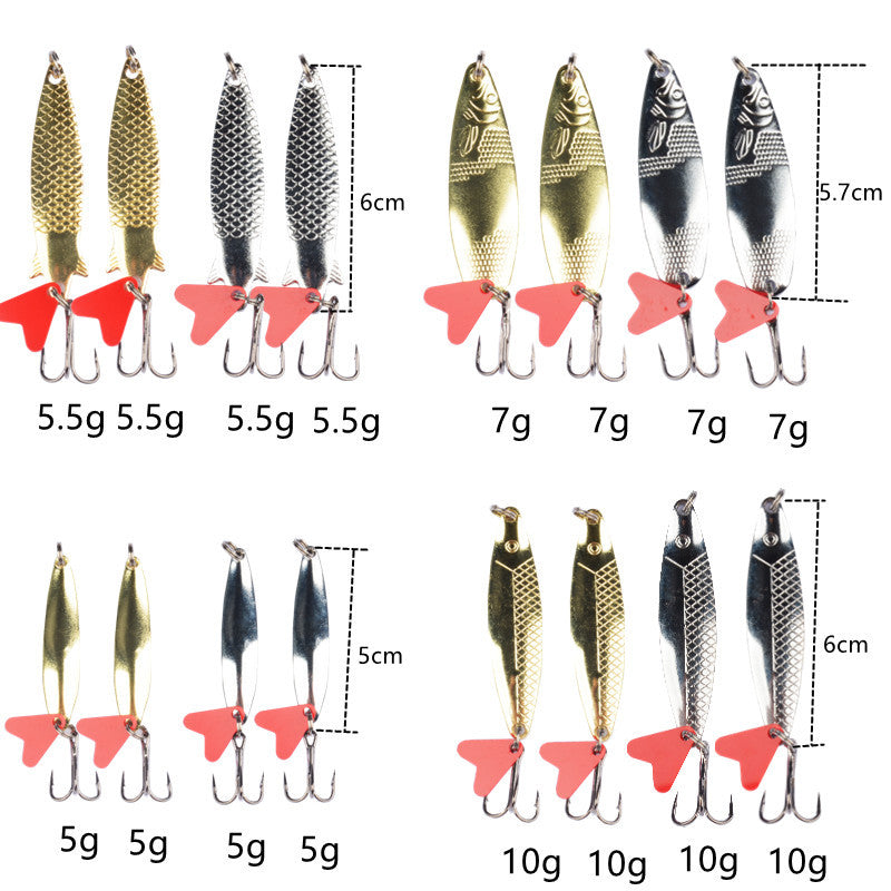 36Pcs Spoon Lures Set, Metal Spinner Baits, VIB Hard Lures, Long Cast Fishing Lures Kit, Single Hook Micro Jig Baits for Bass Pike Trout