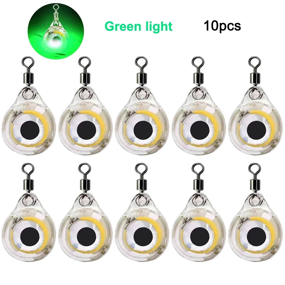 Fishing Lure Light Mini Eye Shape Underwater Night Battery Powered