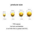 TPR Floating Bait Ball Float Water Fake Soft Bait, 100pcs 8mm, 100pcs 10mm, 100pcs 14mm, 100pcs 16mm