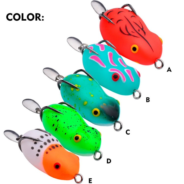 PROBEROS FR039 Mini Thunderfrog Lure Simulation Soft Bait Blackfish Fishing Lure, 7g/4.5cm