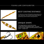 PROBEROS LF126 Long Casting Lead Fish Bait Freshwater Sea Fishing Fish Lures Sequins, 7g, 10g, 15g, 20g, 30g