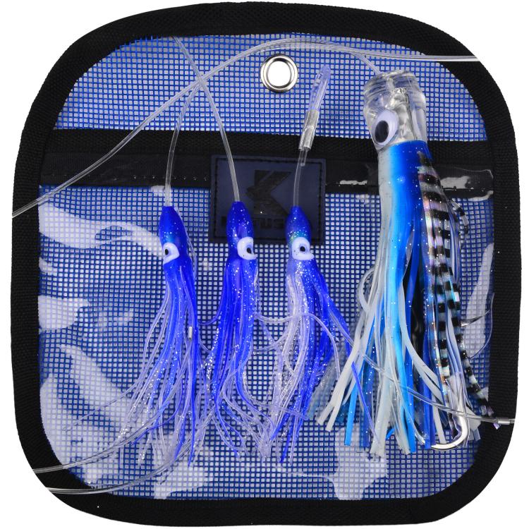 Octopus Squid Soft Lures Daisy Chain with Lead Head Trolling Lures Fishing Rig Offshore Saltwater Fishing Skirt Baits, PROBEROS  6inch, PROBEROS  9inch