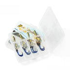 LINNHUE 4pcs /Box Carp Fishing Hooks Hand Tied High Carbon Steel Chinu Hooks With Bait Spring, No. 0.3, No. 0.5, No. 0.8, No. 1.0, No. 2.0, No. 3.0