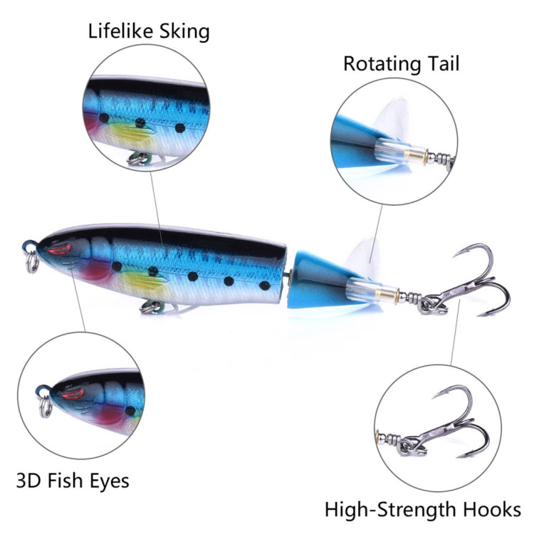 HENGJIA PE018 10cm/13g Propeller Tractor Shaped Hard Baits Fishing Lures Tackle Baits Fit Saltwater and Freshwater, PE018 1#, PE018 2#, PE018 3#, PE018 4#, PE018 5#, PE018 6#, PE018 7#, PE018 8#