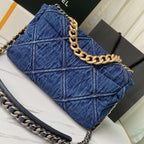 CHANEL 19 Denim Large Flap Bag