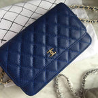 Chanel WOC iridescent Blue caviar