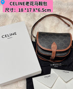 Celine Mini Triomphe Coated Canvas Besace Crossbody Bag